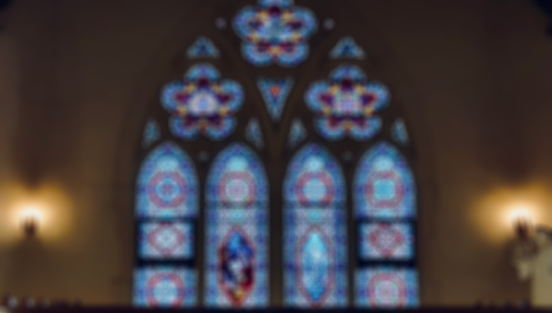 An image of blurred stained glass.